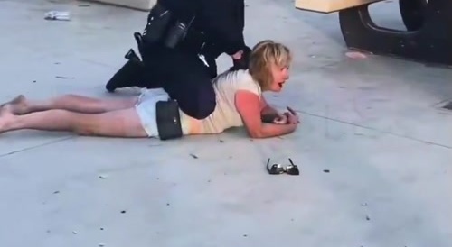 Skate Park Karen Tries to Bite Cop