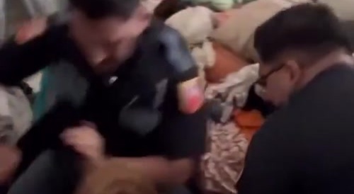 Rowdy Woman Punched By Cops