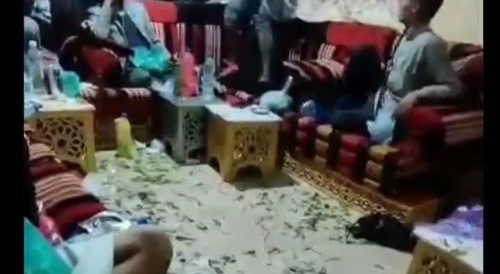 Some Yemini shooting someone in room