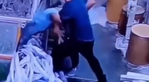 The man was rescued at the last moment.