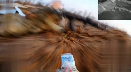 A game of tag with a Ukrainian fighter