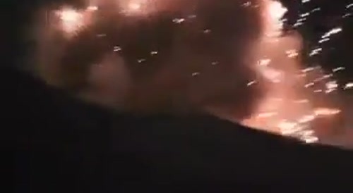 Iranian missile  striking a US-used base in Jordan