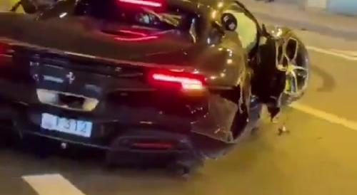 $350,000 Ferrari 296 CTB crash