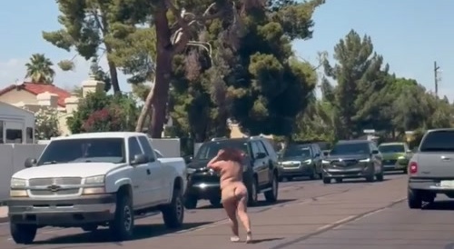Naked Woman Tries to Carjack Truck