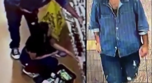 Perverted Pervert Rubs His Penis in Girl's Face