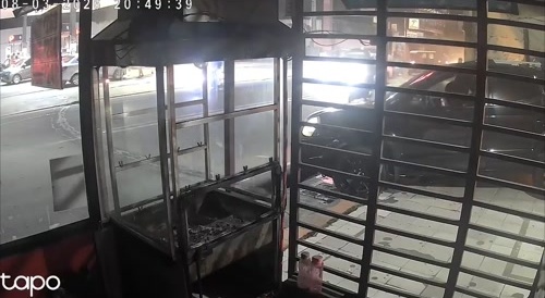 Asian Driver Crushes Street Vendor