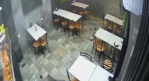 Surveillance cameras in the moment bombing