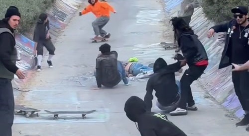 Skateboard massacre rumble