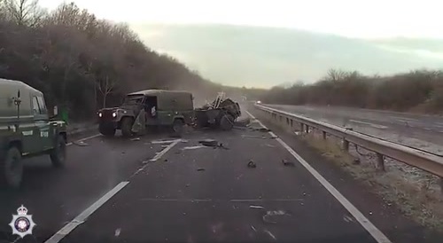 Army land rover crashes
