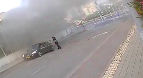 Nearly struck by a missile