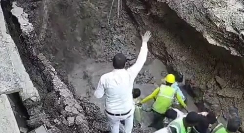 construction worker punches out early