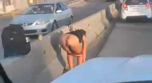 prolapse in the middle of traffic