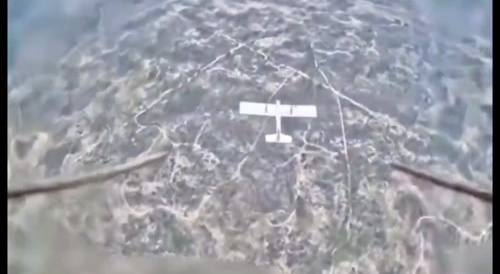 Russian drones taking down Ukrainian drones with metal rods