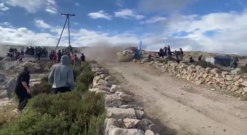 Another angle of the South American Rallycross accident