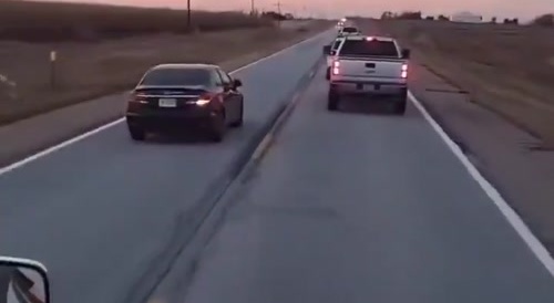 Someone getting pulled over for trying to cut