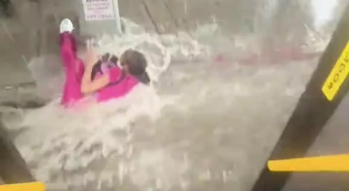 NYC Flood Steals Woman