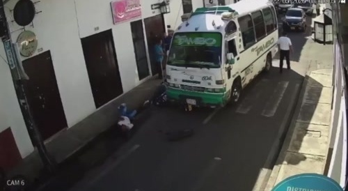 Bus Meets Motorcycle