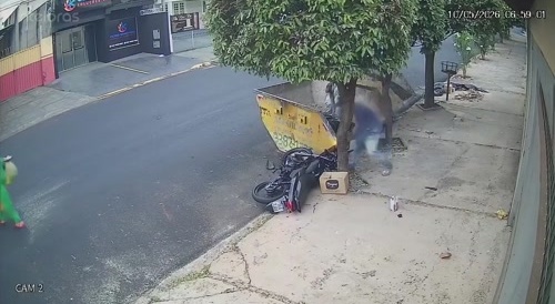in the dumpster where he belongs