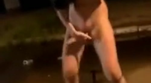 Random chick fingers herself publicly