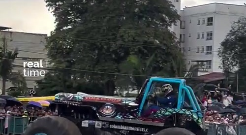 Monster Truck Crashes Into Crowd