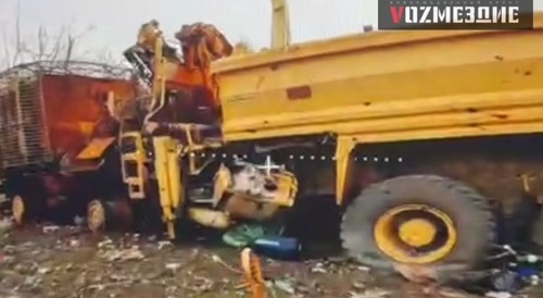 The Ukrainian tried to hide under a truck, but failed...