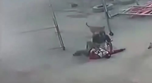 Dude Saves His Co-Worker From Electrocution With A Flying-Double-Kick
