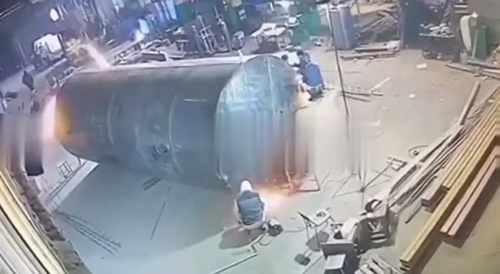 Explosion of Residual Gases