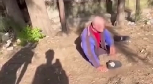 Ugly attack on elderly homeless man