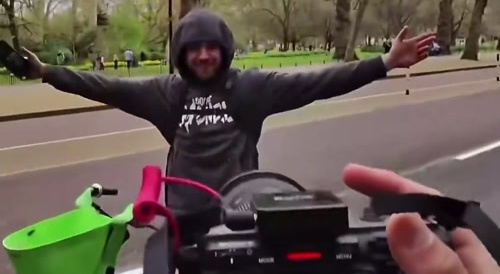 Bike hits bike