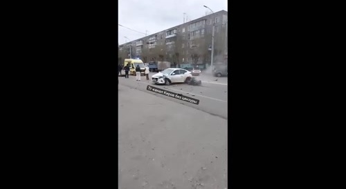 Speeding Biker Goes Flying