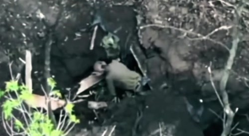 A Ukrainian has emerged from his hole.