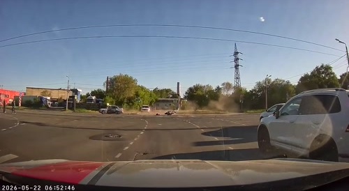 Biker Stopped By Car