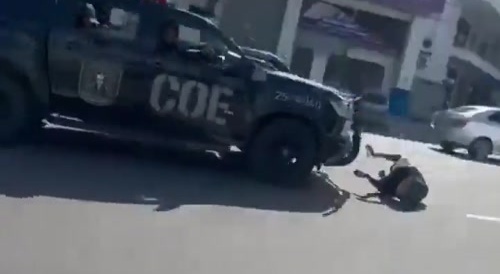 Brazilian Police demonstrate their famous front bumper takedown