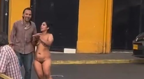 Public Naked chick - Attention Whore