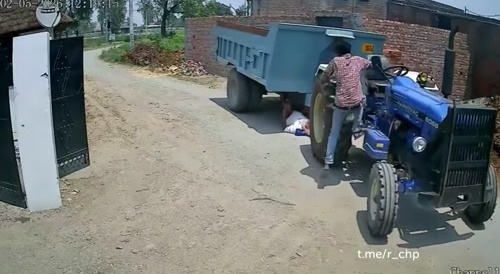 Run Over By Tractor Gets Back Up