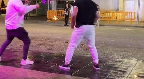 Two karate masters faced off.