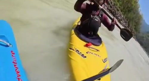 Drowning man in river rescued by canoeists