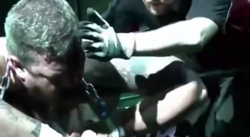 Brutal bloody independent wrestling spot