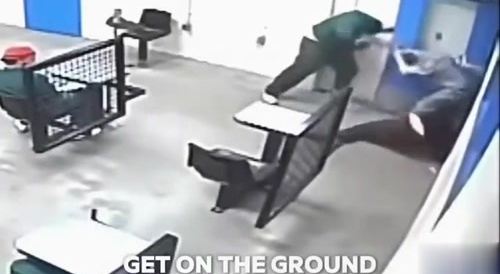 Inmate violently Attack female rehabilitation worker