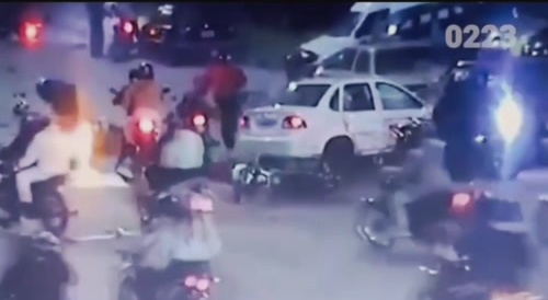 Massive bike crash