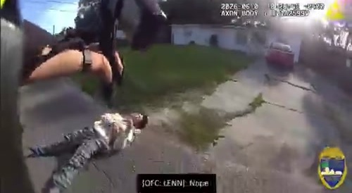 Stupid Idiot is Shot by Cops When Pointing Gun
