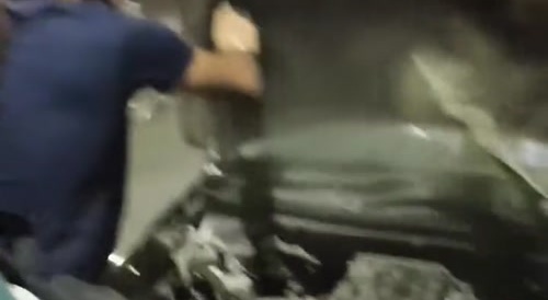 car on fire