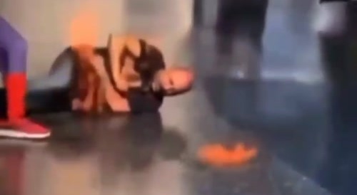 Homeless man burning alive gets saved by spiderman