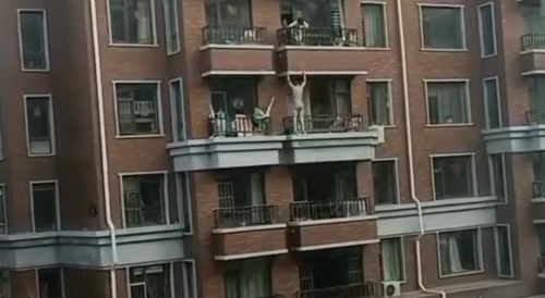 Russian rock climbing wall