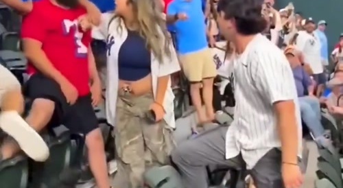 Fight At The TX Rangers Game