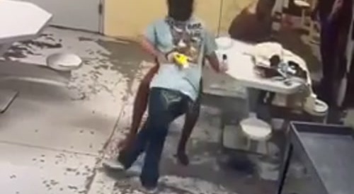 When Slapping a inmate goes wrong