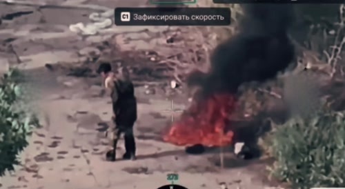 The Ukrainian begs not to kill him.