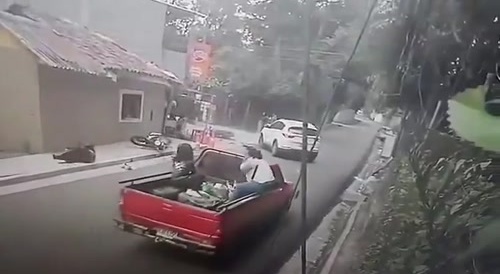 Another Biker Goes For A Fly
