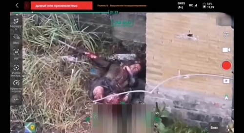 The Ukrainian had both his legs torn off.