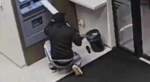 Stupid Idiot Tries to Crack Open ATM - gets Zapped to Death